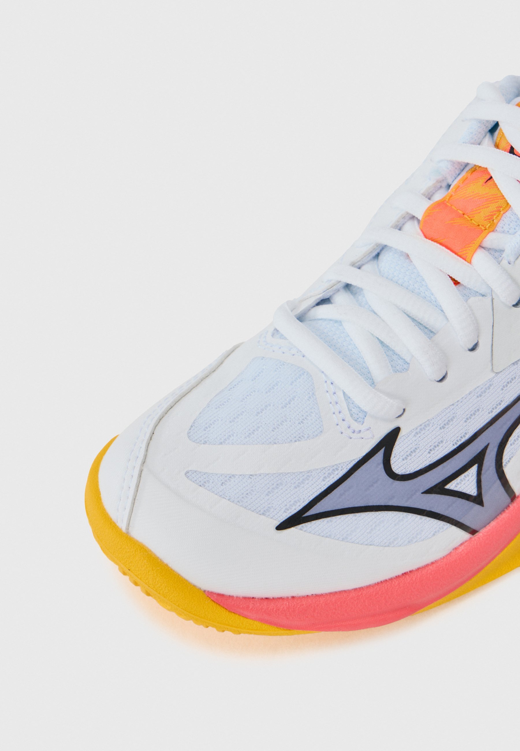Mizuno LIGHTNING STAR Z7 UNISEXE - Chaussures de volley-ball - blanc/corail flamboyant/agrumes