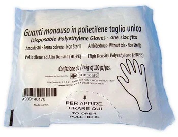 Wegwerp PVC-handschoenen FARMACARE 100 stuks