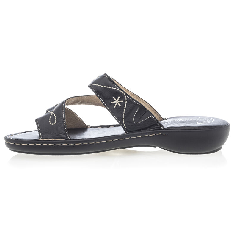 Női fekete flip-flop papucsok / tanga szandálok