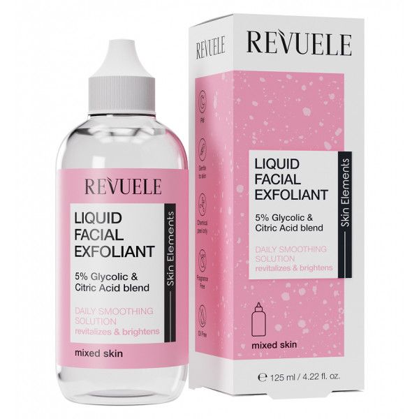 Tekući piling za lice s mješavinom 5% glikolne i limunske kiseline Piling za lice