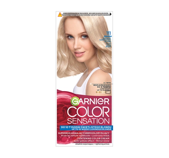 Garnier Color Sensation rozjaśniająca farba do włosów 111 Srebrny Superjasny Blond