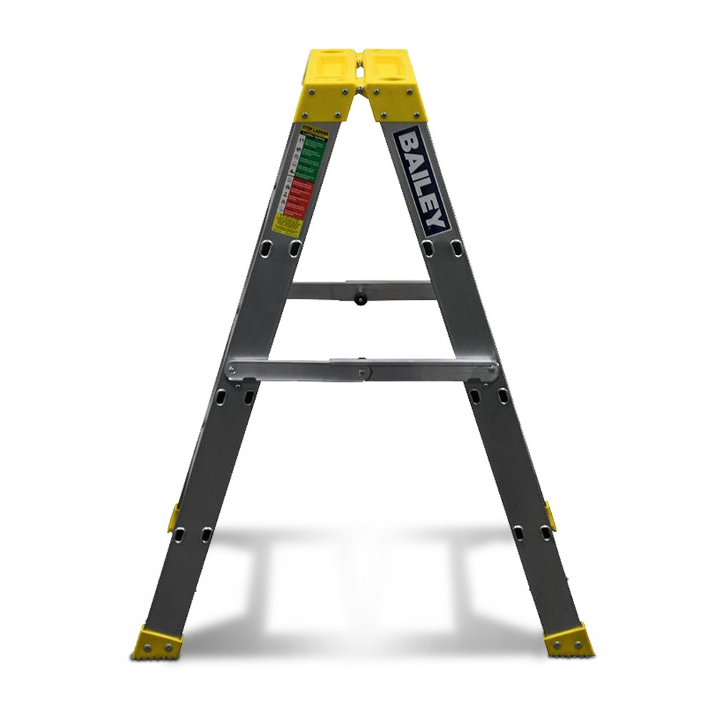 BAILEY Step 4 Pro -tikkaat, kaksipuoliset, alumiinia, iso yläosa, 1,2 m, 150 kg, FS13967