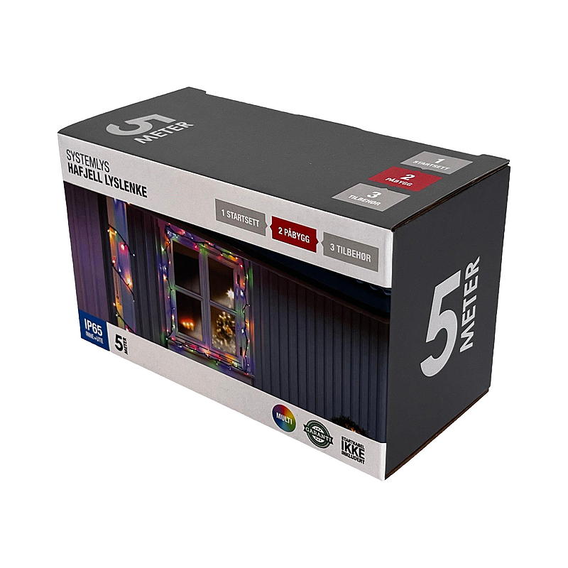 Hem Multicolor 50 LED 5 m, utanpåliggande Hafjell