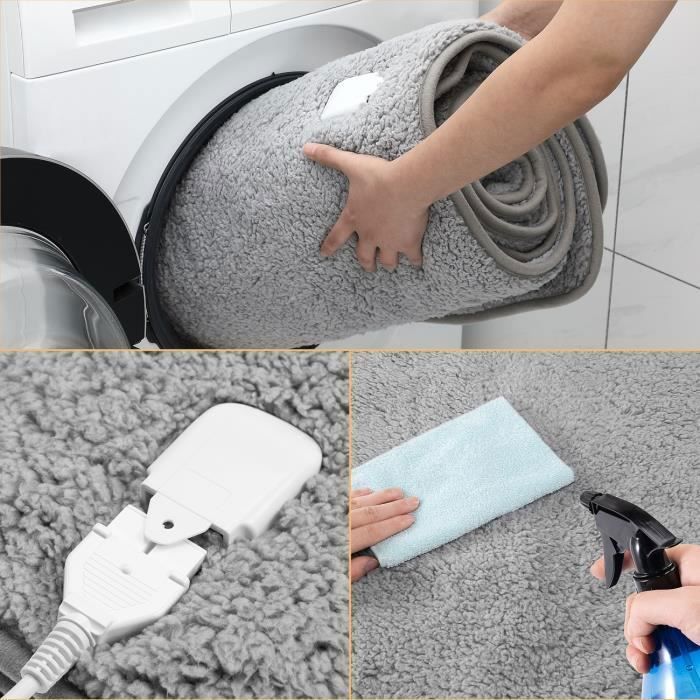 Heated fleece blanket 180x130cm 120W polyester adjustable mattress topper