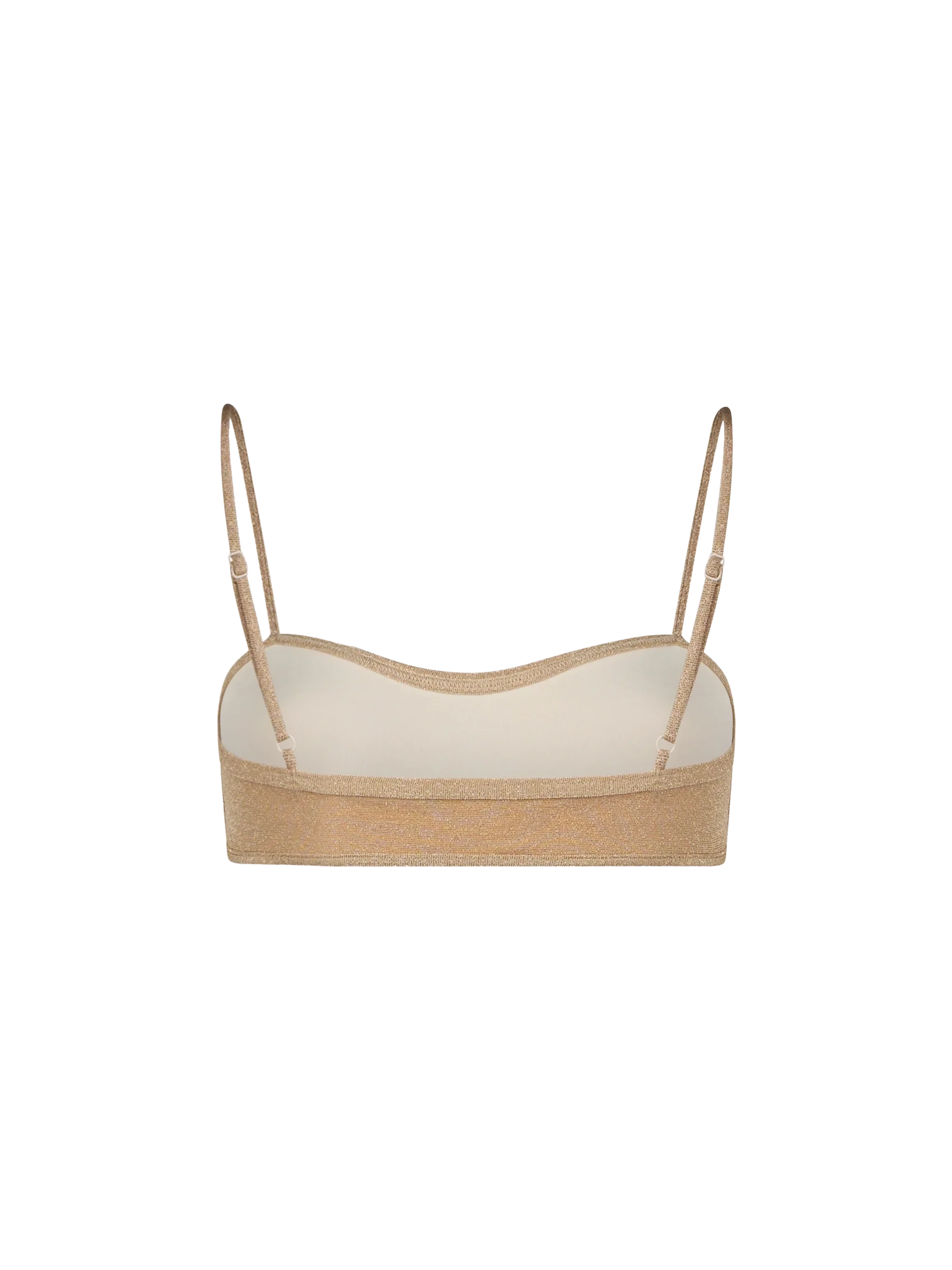 Top tipo bralette Laryn de lúrex con escote redondo