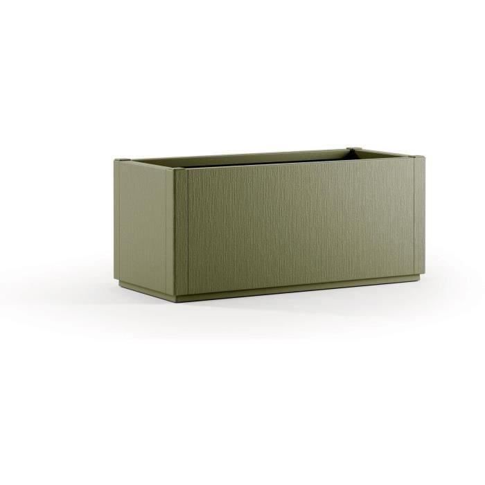 Macetero/jardinera rectangular STEFANPLAST ETHICA de 80 cm (100 x 43 x 35 cm) - Verde