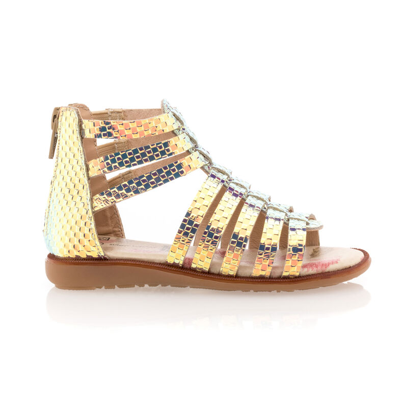 Sandali gialli da ragazza / Scarpe aperte in punta