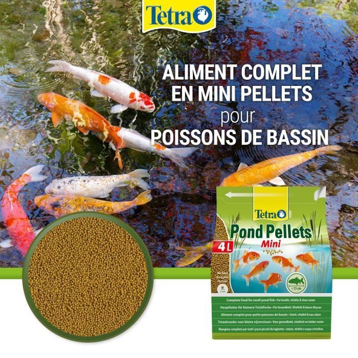 Ração TETRA Complete em Pellets Mini para Peixes de Lagoa Pequena - 4L
