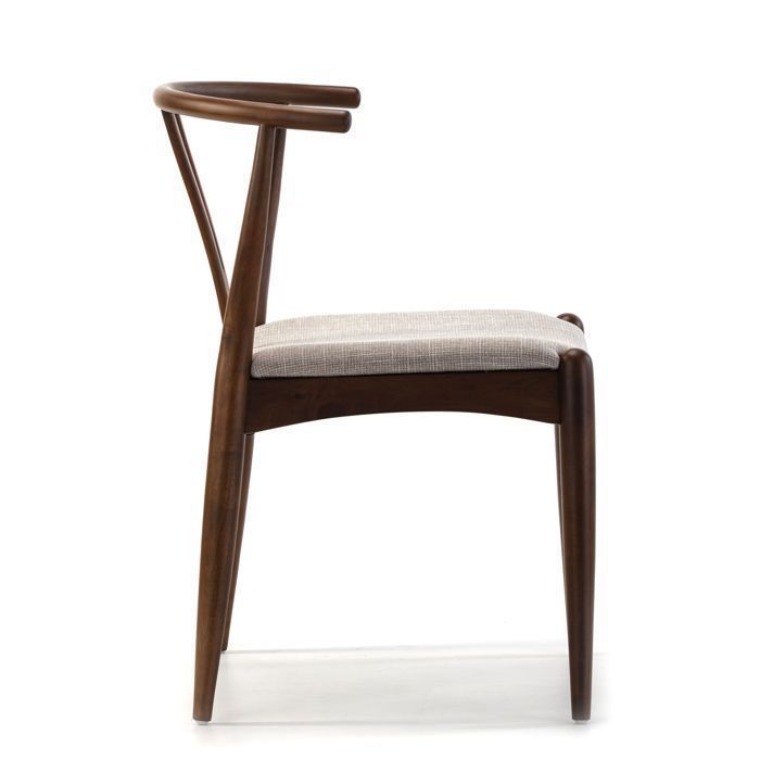VS Venta-stock Pack 2 chaises Rustic, Couleur Noyer, Bois Massif, 55 cm (Longueur) 54,5 cm (Profondeur) 76 cm (Hauteur)