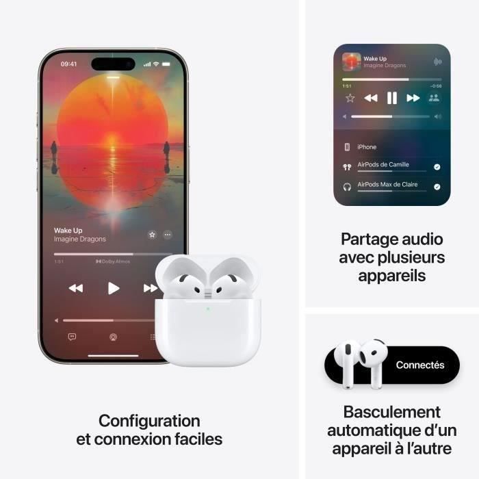 APPLE AirPods 4 (2024) - Reconditionné - Très bon état