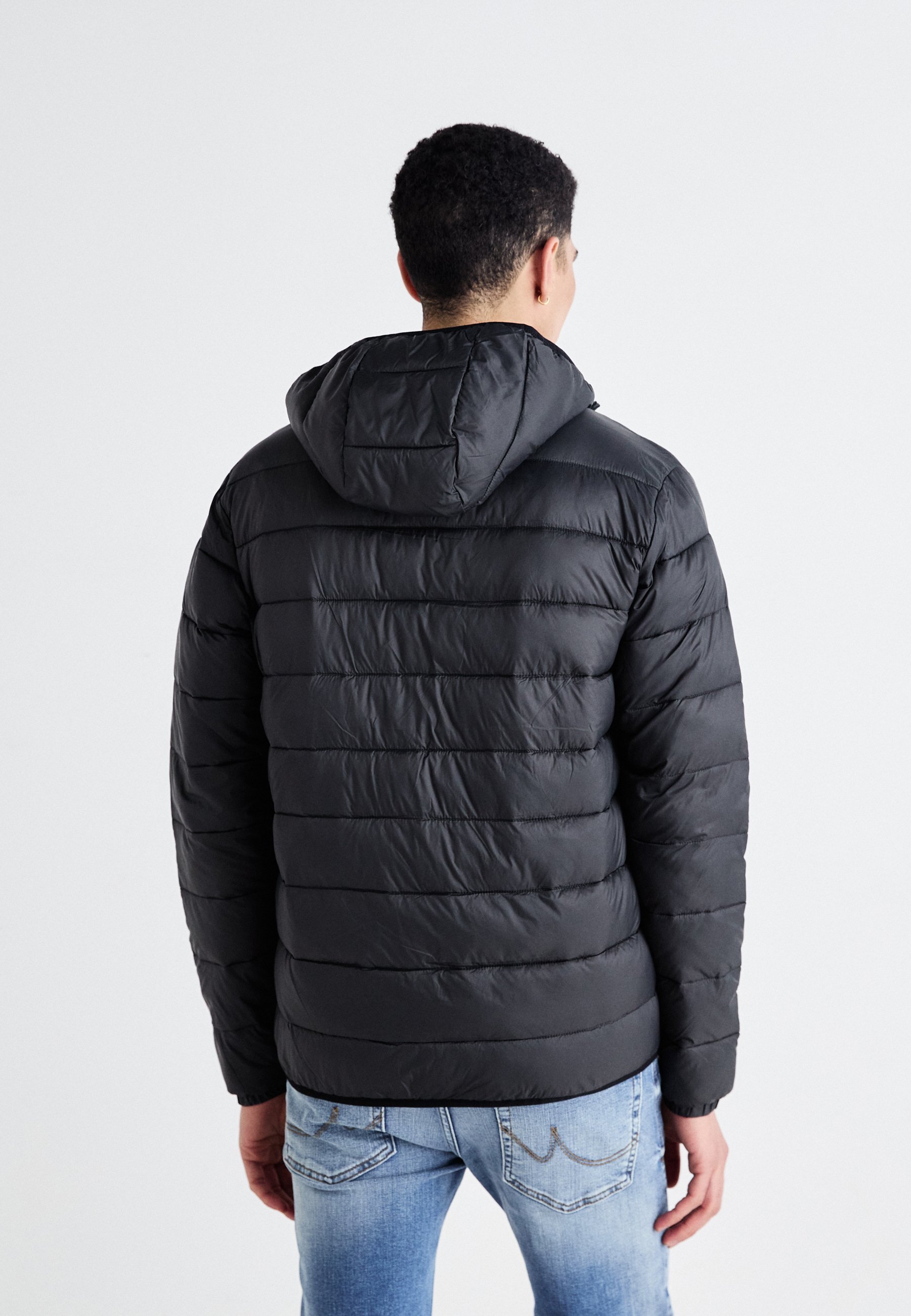 Lett jakke - dark greyJack & Jones JJVINCENT PUFFER HOOD - Lett jakke - dark grey