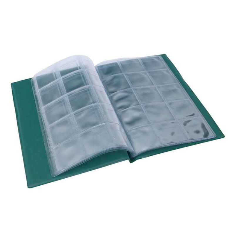 150 hojas Cartera 4 colores Álbum de monedas Álbum portátil Almacenamiento de monedas y centavos Estuche para libros Archivo Colección Coleccionista