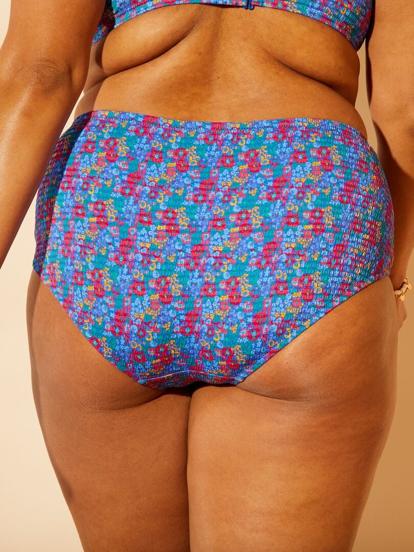 Majtki bikini seersucker – NIEBIESKIE
