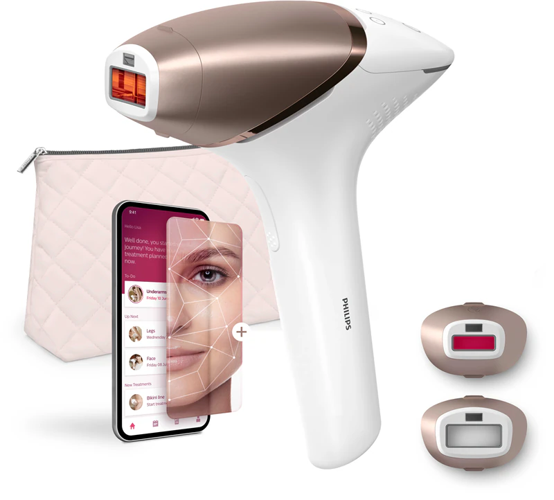 Philips Lumea IPL 9900 SkinAI BRI950/01 Depiladora IPL para corpo, rosto, zona do biquíni e axilas