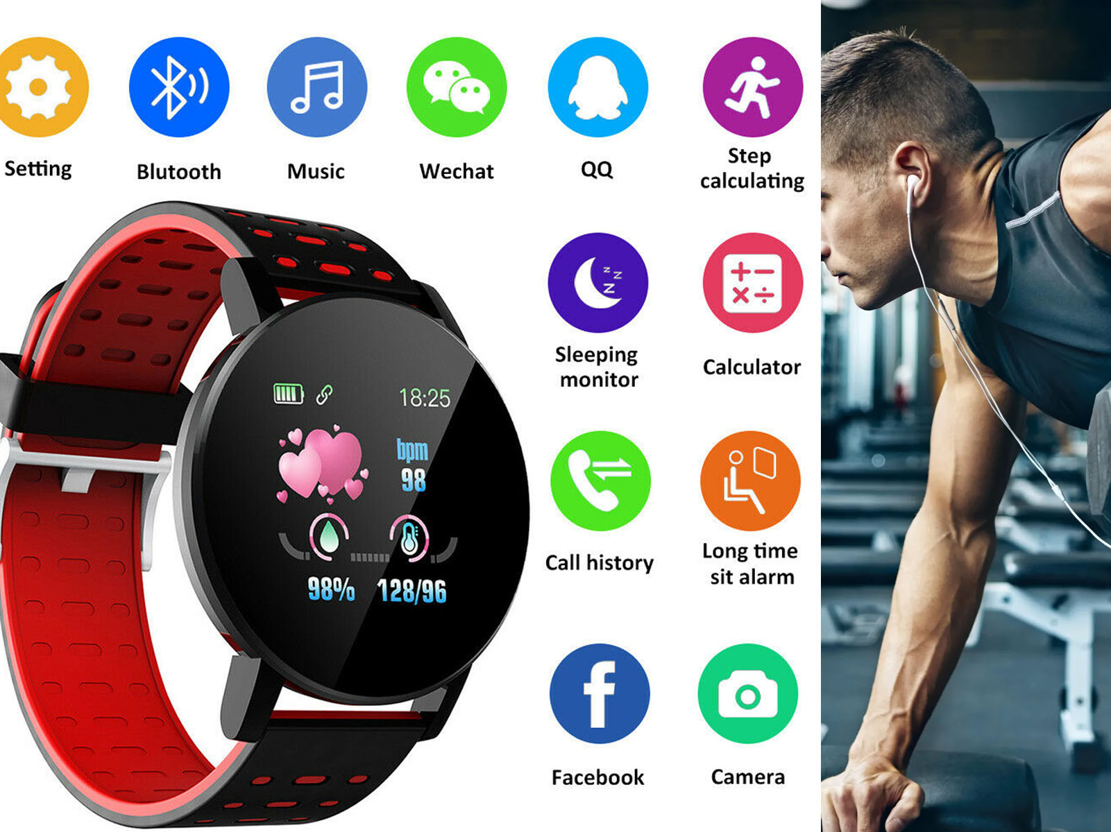 Reloj Deportivo Inteligente Running Pulsometro Klack Smartwatch Cardio Klack