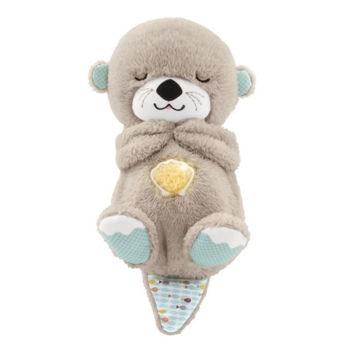 Fisher-Price - My Goodnight Cuddles Oter - Musikalsk og lysende nattlys til babyen - Kosedyr for tidlig læring - Fra fødselen av FXC66