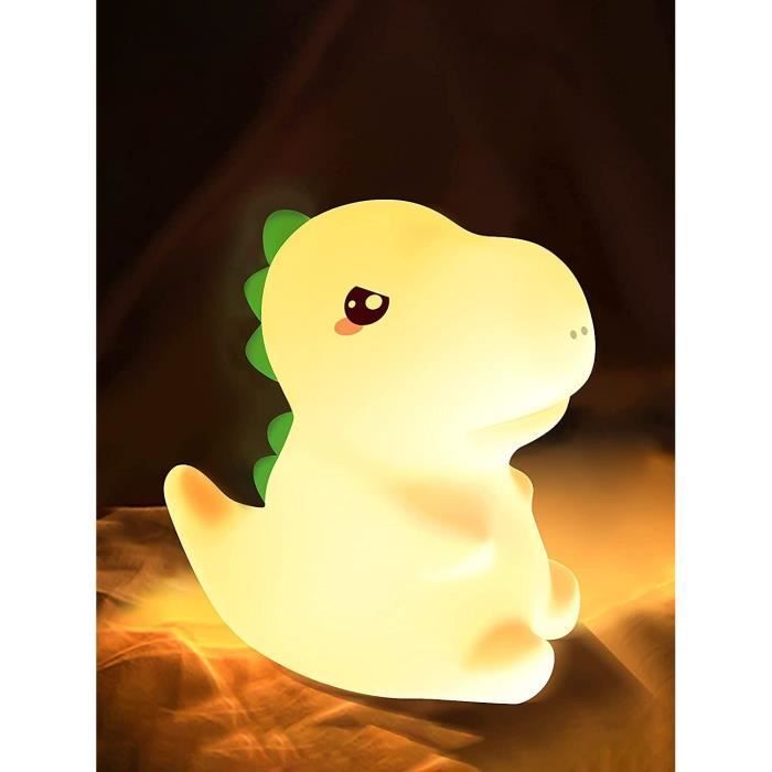 HautStore Veilleuse Dinosaure,Veilleuse Silicone Portable Rechargeable,Decoration Chambre Bebe,Cadeau
