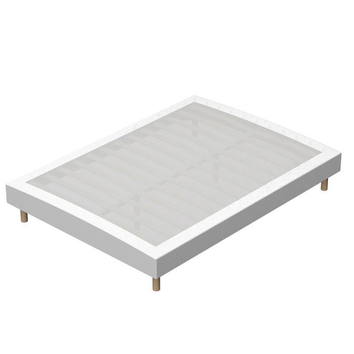 Base de cama tapizada + 6 patas - 160 x 200 x 15 cm