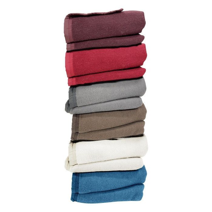 ALPES BLANC - Couverture 100% Pure Laine 220x240 cm Gris et Écru – Chaude et Douce - Idéale pour l'Hiver, Fabrication Française