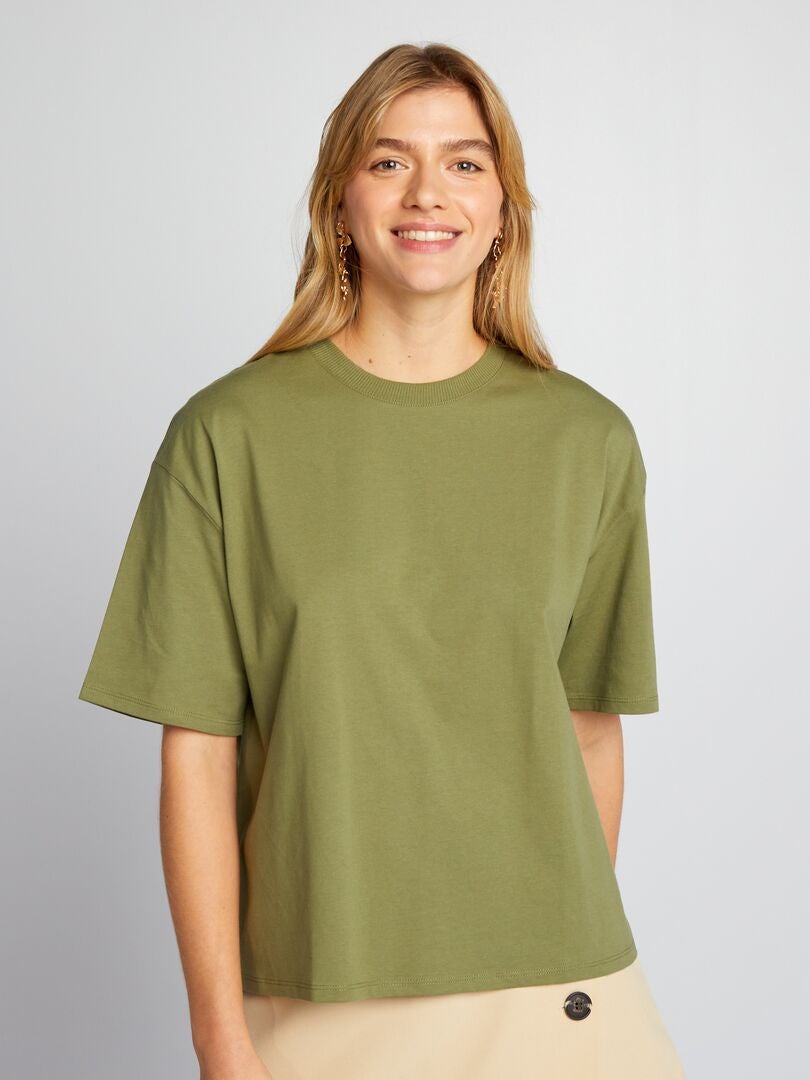 Camiseta de malha jersey - verde