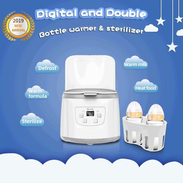 Chauffe-biberon 6 en 1 Préparateur-Chauffe Biberon Stérilisateur de Biberons avec Dégivrage Grand écran LCD