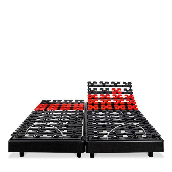 Juego de 2 bases de cama eléctricas Superflex de 2x90x200 cm con somier de láminas.