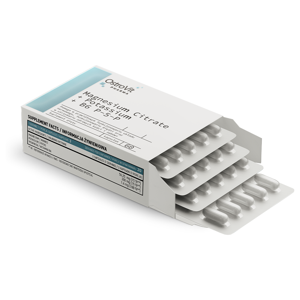 OstroVit Magnesiumcitrat + Kalium + B6 P-5-P