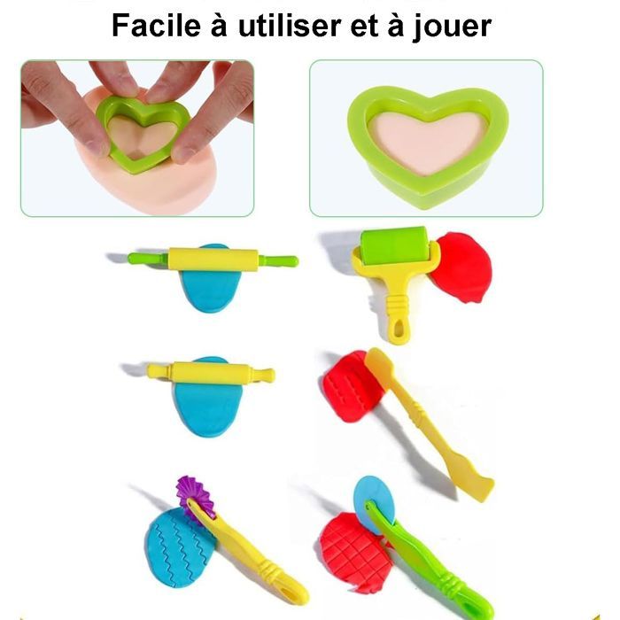 Pâte À Modeler pour Enfants - Accessoires Pâte à Modeler - 21Pcs -Y compris les fleurs,pigeons volants,chiots,Coupeurs et Rouleaux