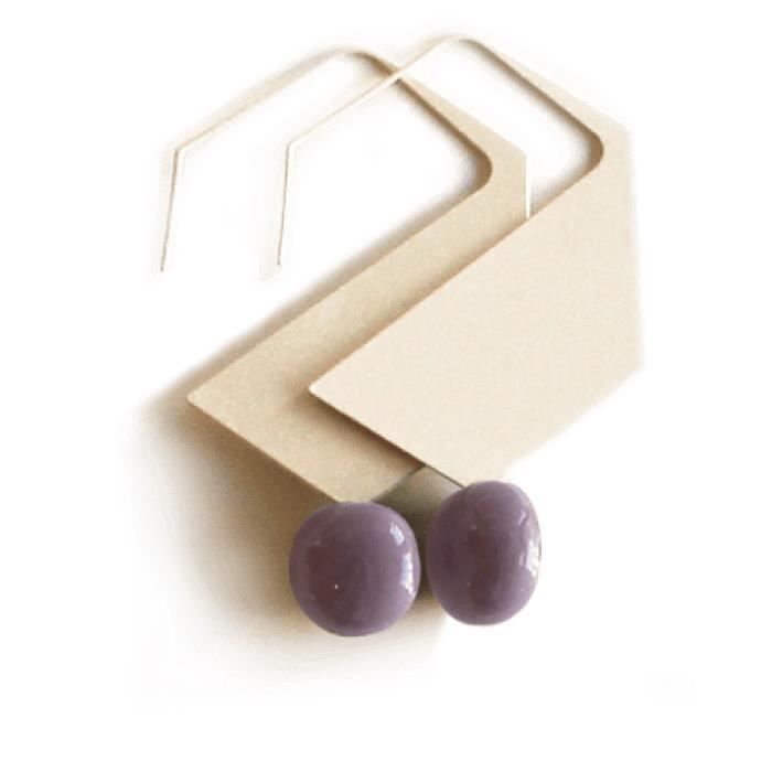 Pendientes hexagonales morados