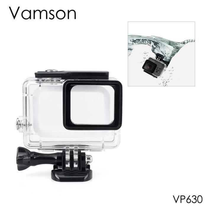Accesorio para cámara, Vamson para GoPro Hero 7 6 5 Accesorios Carcasa impermeable para buceo 45M - VP630[D9585]