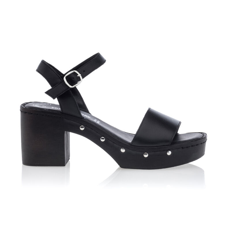 Sandalias negras para mujer / Zapatos de punta abierta