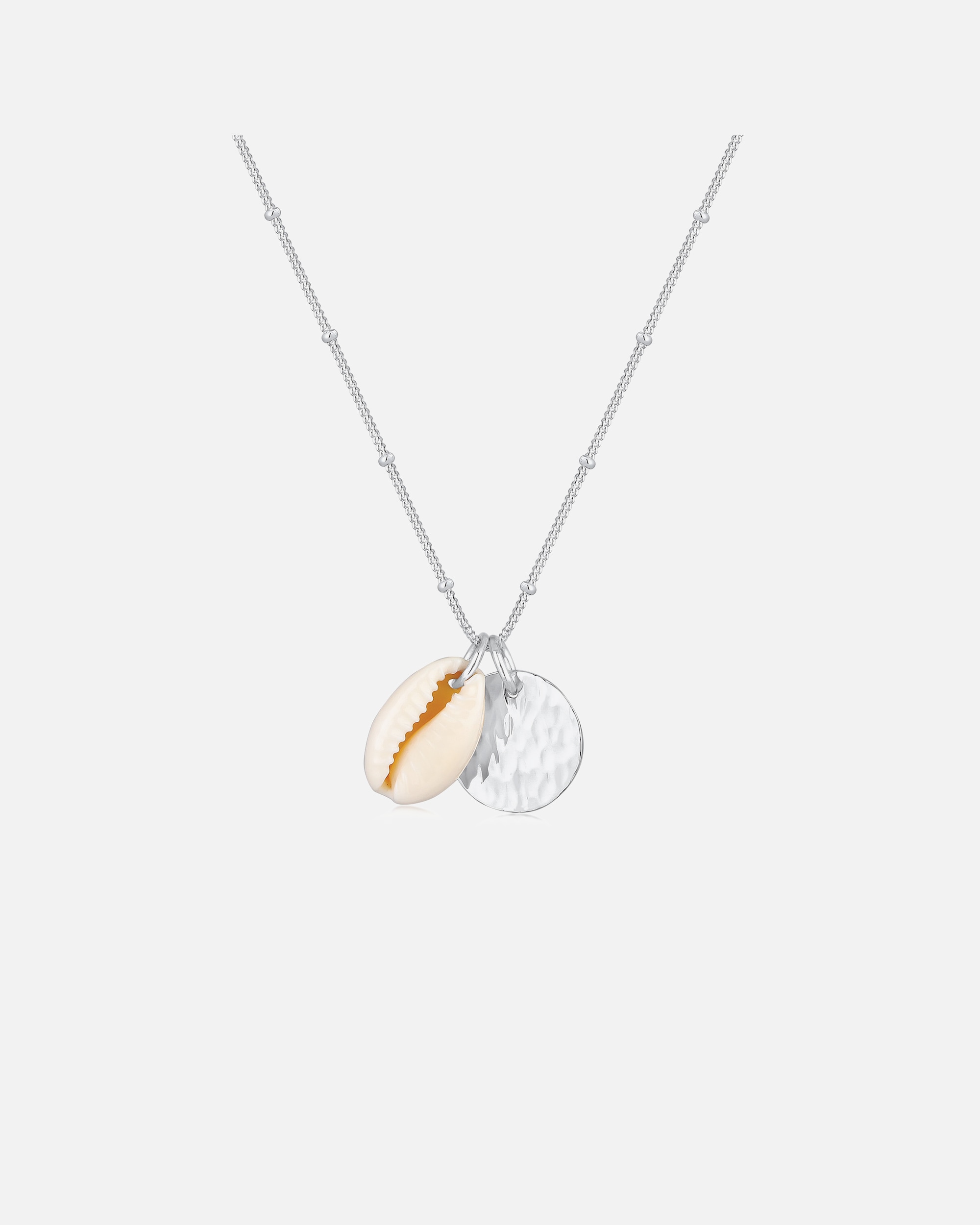 Elli Femmes Boule Plaquette Coquillage Cauri Pendentif Tendance en Argent Sterling 925