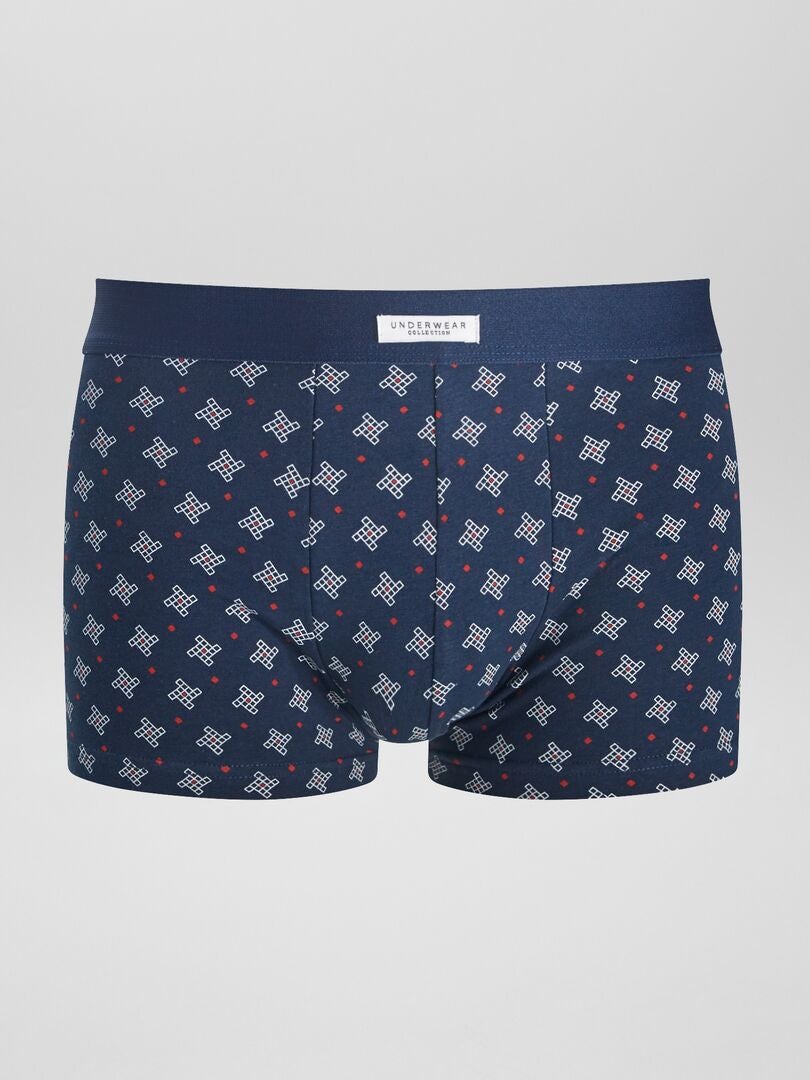 Conjunto de 3 cuecas boxer elásticas - AZUL