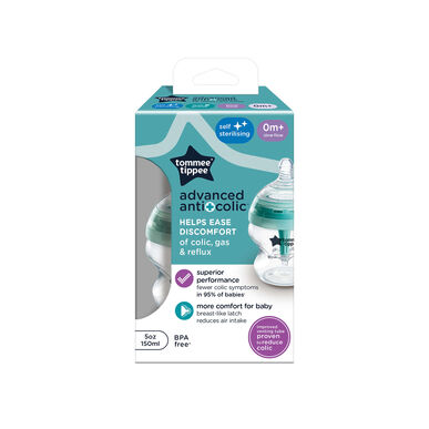 Biberon anti-coliques Tommee Tippee Advanced 150 ml 0M 1 unité