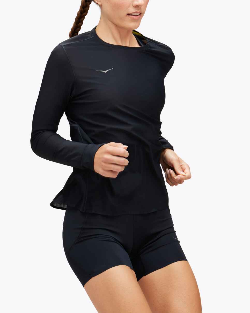 HOKA Airolite Run cu mânecă lungă, negru