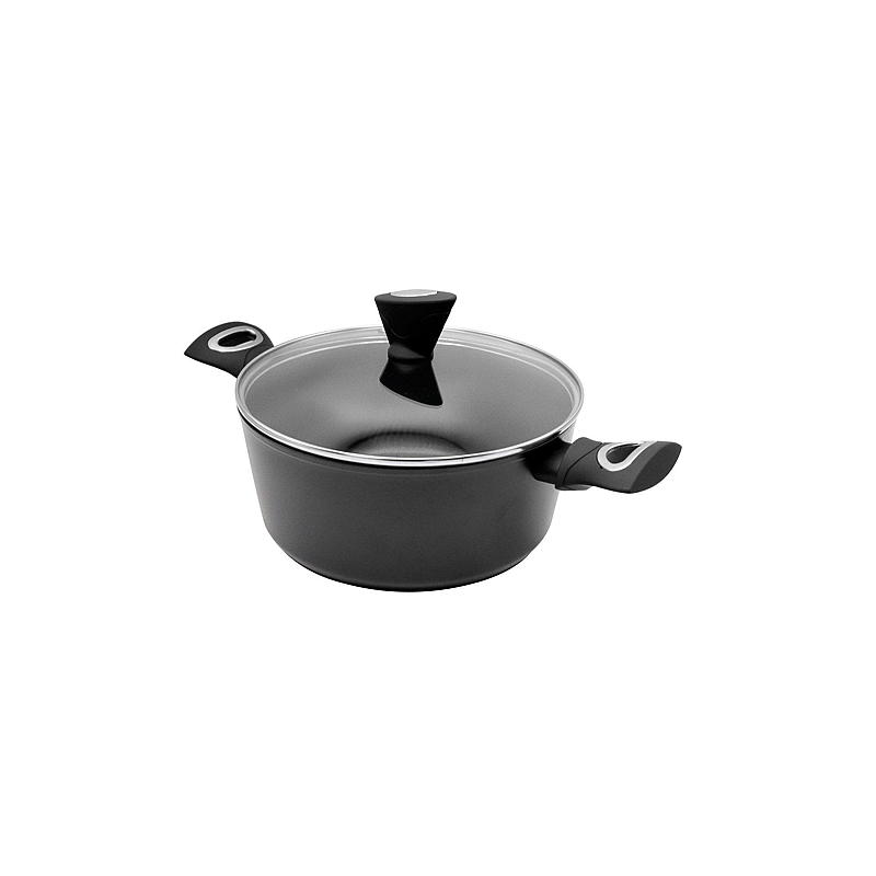 Casserole Cuisine Selected ø 24 cm avec couvercle en verre et emballage aluminium Selected