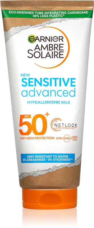 Garnier Ambre Solaire Sensitive Geavanceerde zonnebrandcrème voor de gevoelige huid