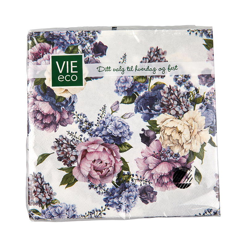 Tovaglioli Vie Eco, confezione da 20 pezzi, 33x33 cm