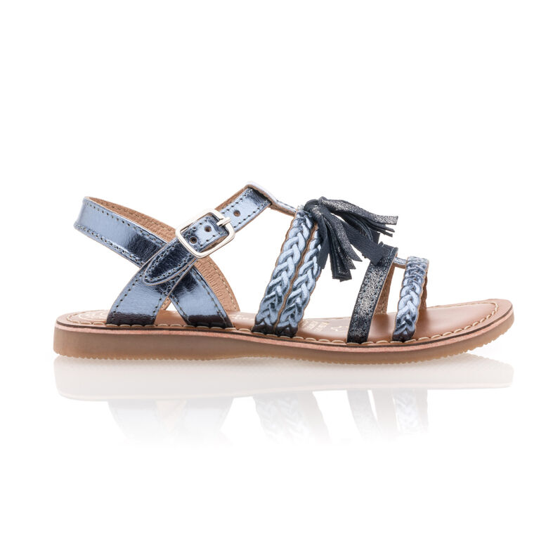 Sandalias azules para niña / Zapatos de punta abierta
