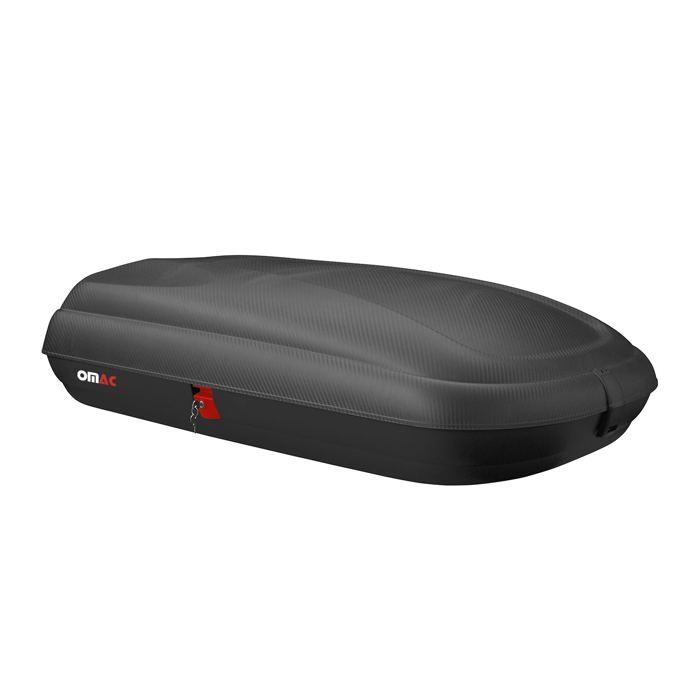 OMAC 320-litre textured carbon fibre roof box, approved