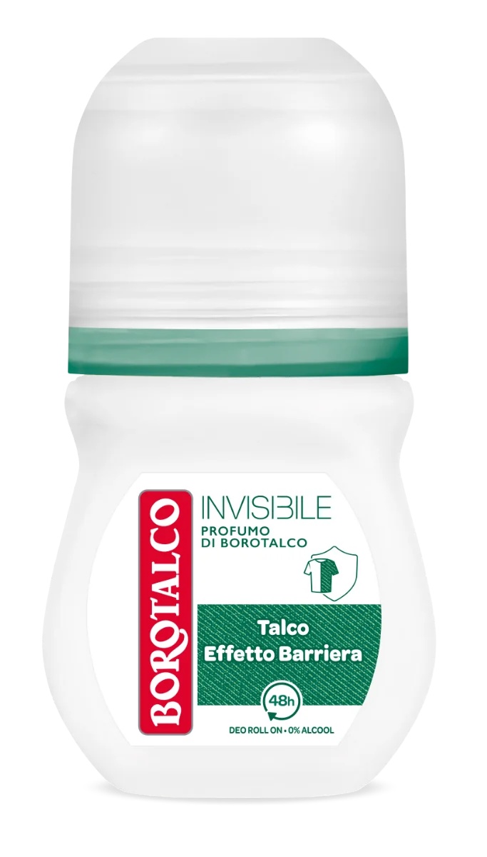 BOROTALCO Déodorant roll-on invisible vert 50 ml, 48 h