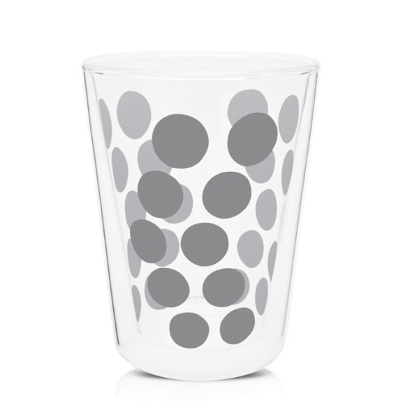 Zestaw 2 szklanek 350 ml z łyżeczkami (srebrny) Dot Dot Zak! Designs