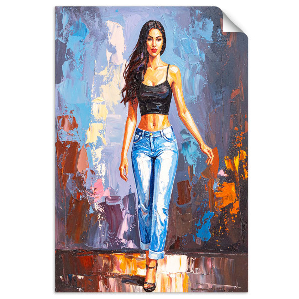 Naklejka na ścianę Feeby Kobieta w jeansach 20x30