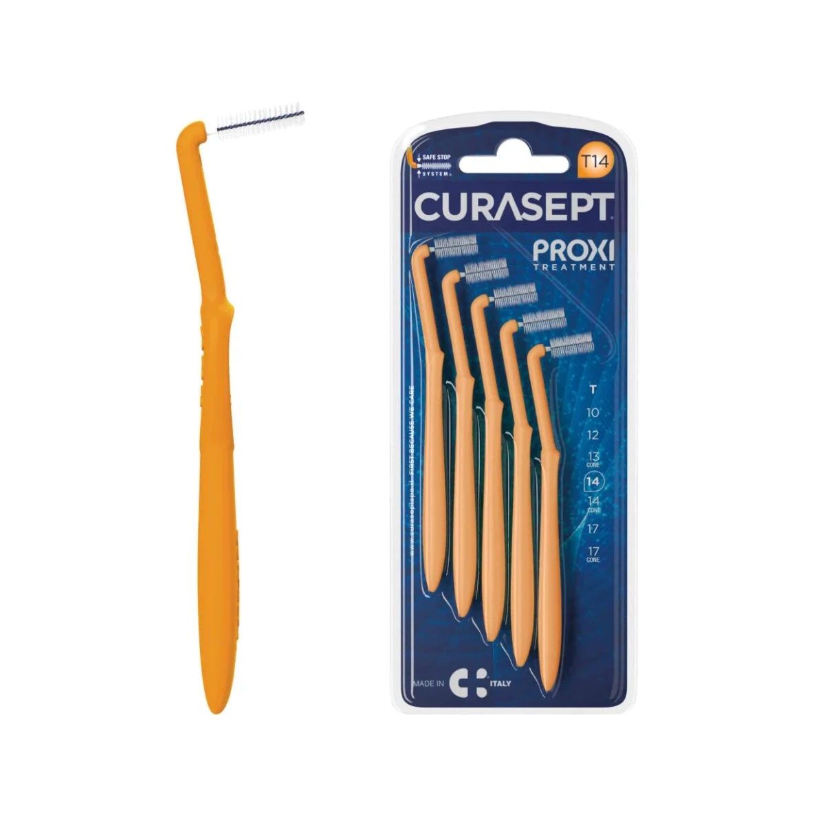 CURASEPT Curasept Proxi Angle Treatment T14 ISO 4 cepillo interdental naranja 5 piezas