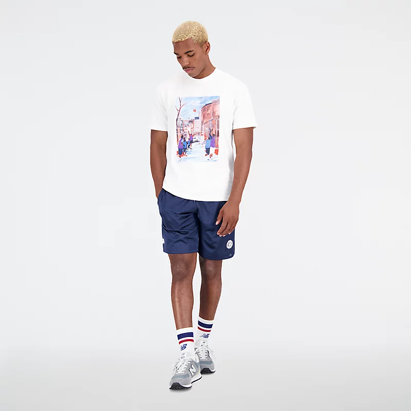 NB Hoops Essentials Fundamental Shorts voor heren - NB NAVY