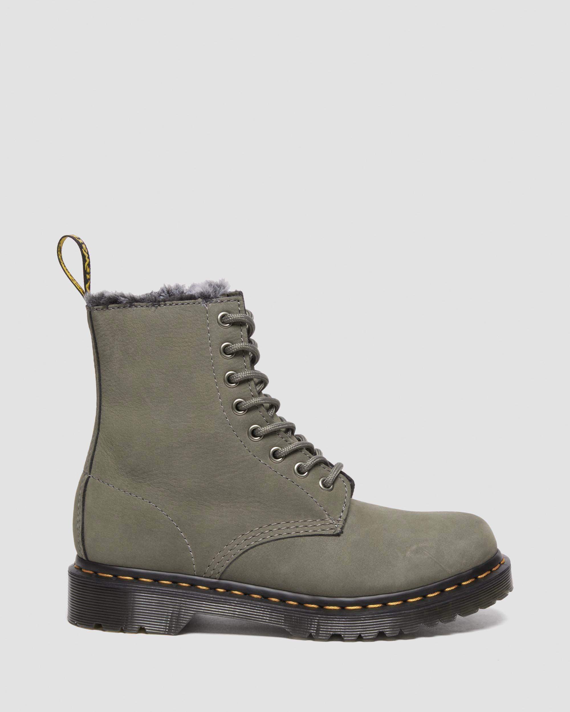 1460 Serena Faux Fur Lined Nubuck Lace Up Boots
