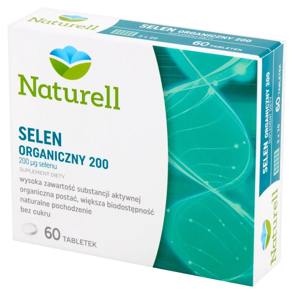 Naturell Selen Organiczny 200 mcg, Tabletki