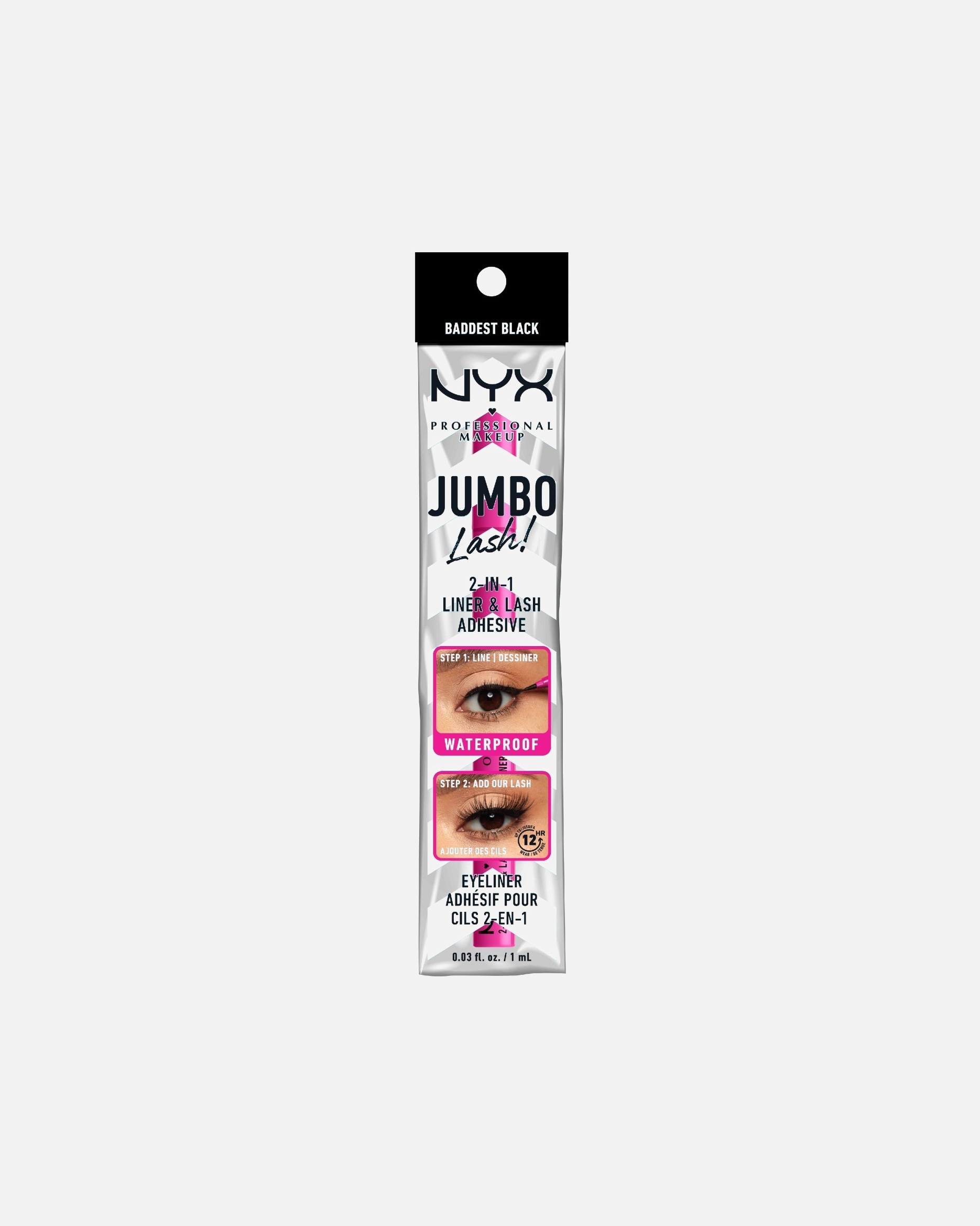NYX Professional Makeup Jumbo Lash ! 2-En-1 Liner & Adhésif Faux Cils Waterproof