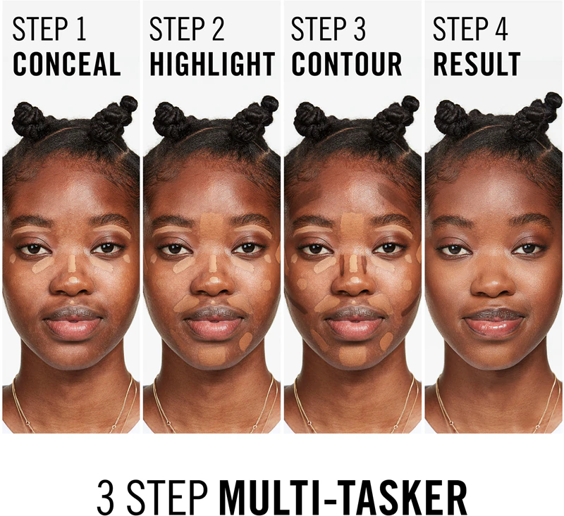 Corretivo multifuncional Rimmel com duração de 24 horas que reduz imperfeições.
