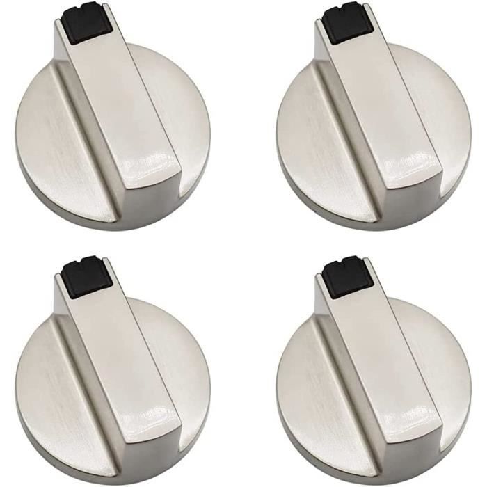 Lot de 4 Bouton Plaque de Cuisson, Universal 8mm Boutons pour Interrupteur pour Cuisine Cuisinière Réchaud à Gaz Four de Cuisson